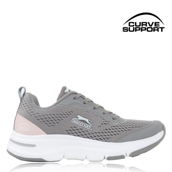 Slazenger Baskets De Running A Lacets Femmes Gris rose Cdiscount Chaussures