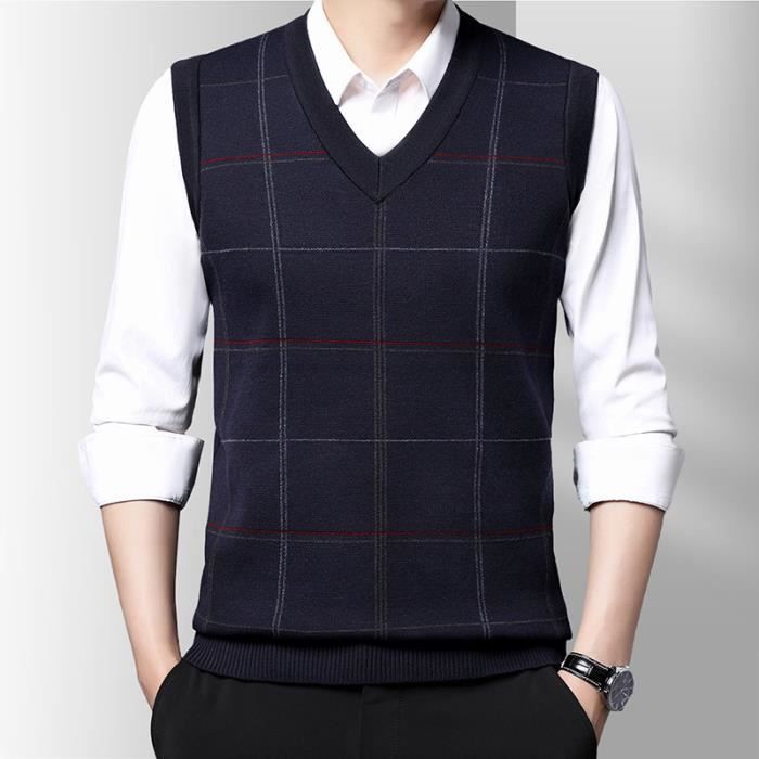 Gilet Sans Manche BELAIR Femme - Bleu Coton/angora - Taille 2 - Très Bon état