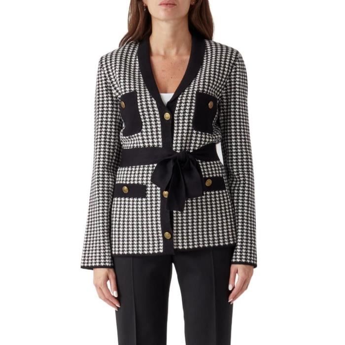 TWIN SET FEMME 222TT330004338 BLANC AUTRES MATERIAUX BLAZER Blanc Cdiscount Pret a Porter