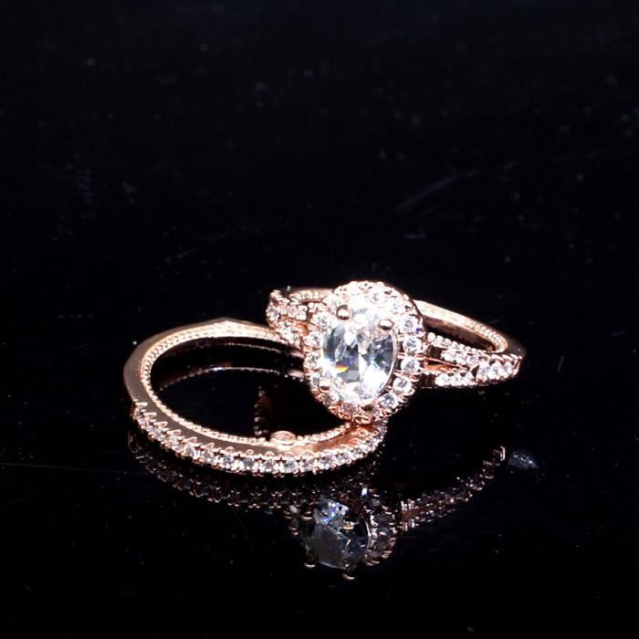 Bague or rose 2025 fiancaille