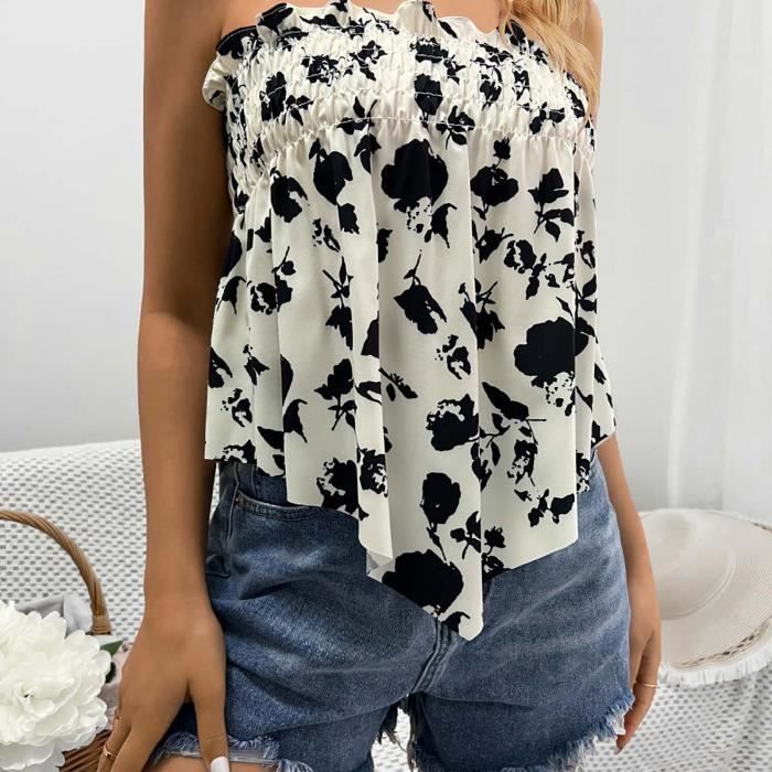 D bardeur lastique pour femme style resort d bardeur sans manches