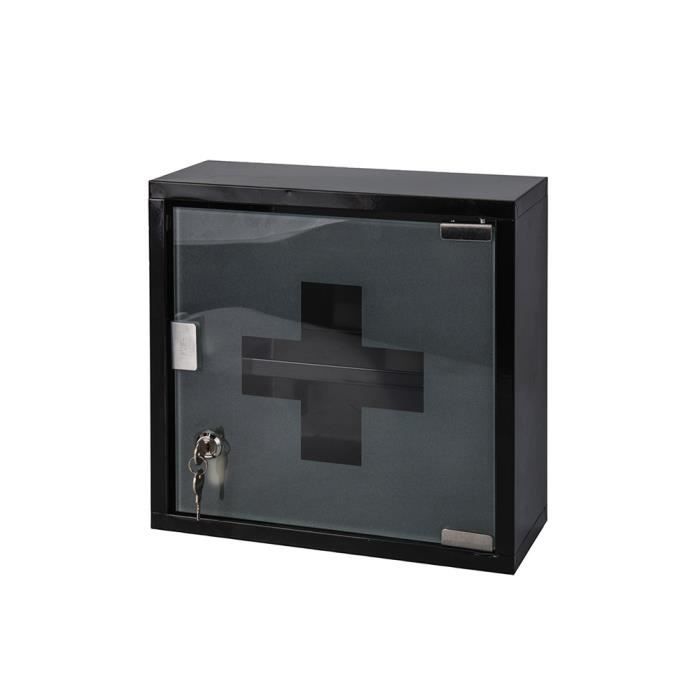 MyHome Armoire à Pharmacie 30 cm x 30 cm Alexander Noir Cdiscount Maison