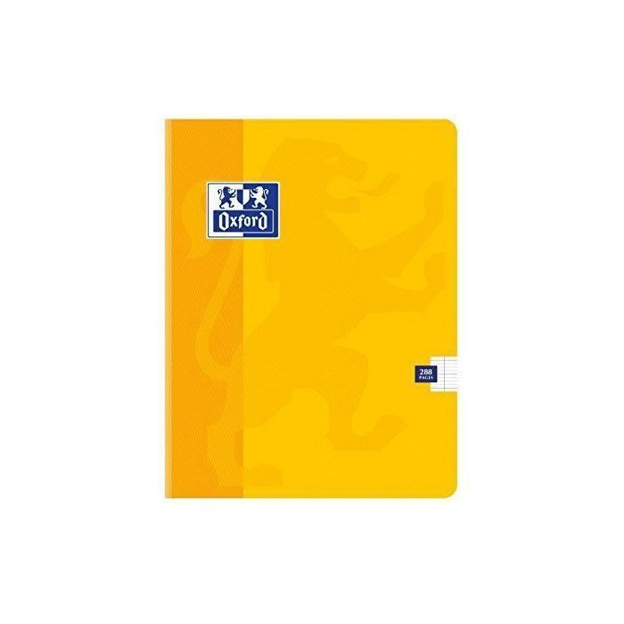 Cahier De Textes OXFORD 17x22cm - Grands Carreaux Seyès 148p, Reliure Intégrale, Couverture Carte
