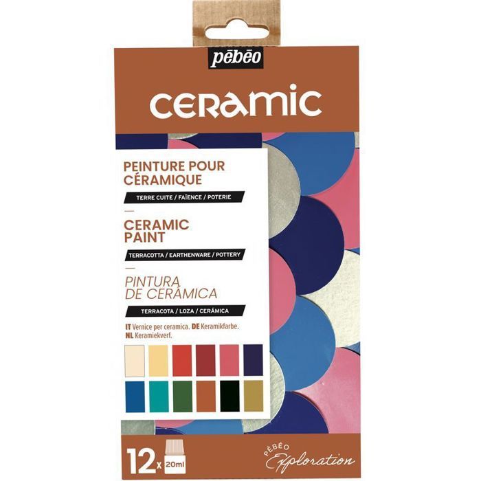 Set de 12 peintures pour céramique - 12 x 20 ml - Cdiscount Beaux-Arts ...