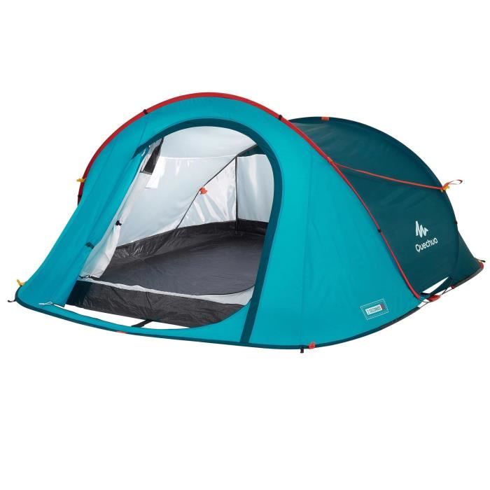 Tente De Camping 2 Seconds Bleue 3 Personnes Quechua By Decathlon Prix Pas Cher Cdiscount