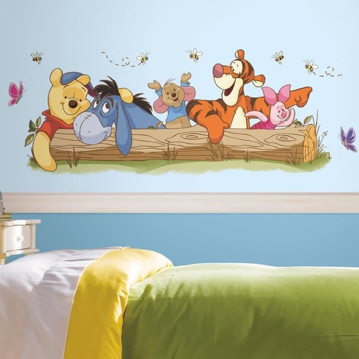 Winnie L'ourson Enfants Chambre À Coucher Autocollant Cartoon Wall Decal Personnalisé Disney nom