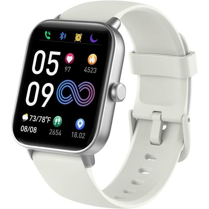 Montre Connectée Homme – Appels Bluetooth, Cardio 24h/24, Suivi Sportif – Étanche Et Légère (argent/orange)
