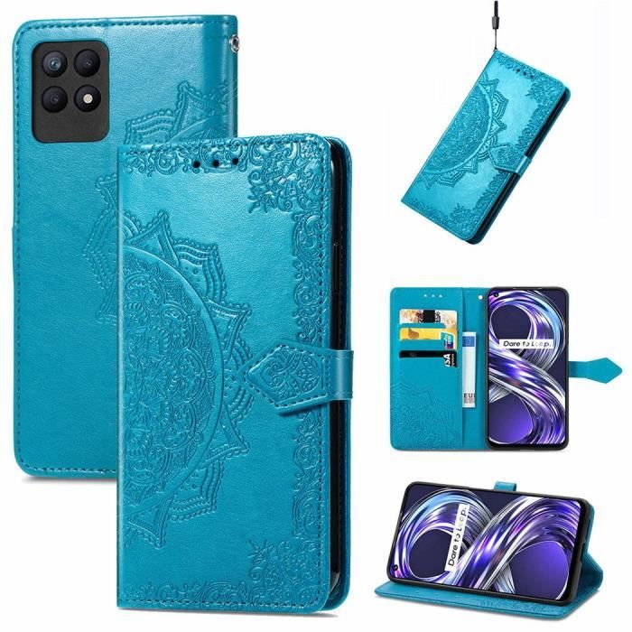 Housse Étui Realme P2 Pro 5G + PARACHOQUE Flip Cover Coque fleur Wallet