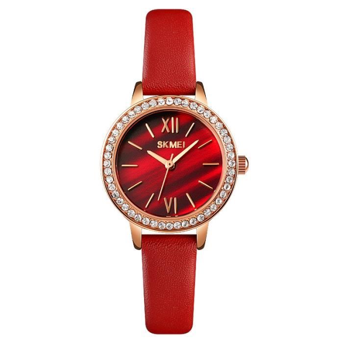 Montre rouge femme luxe clearance