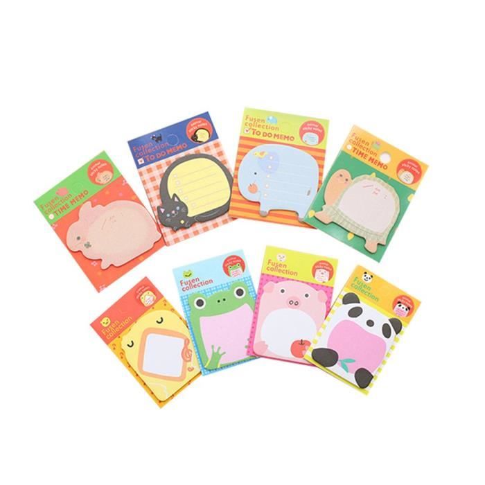 8x Bloc Note Fantaisie Note Memo Feuilles Adhesif Bloc Notes Forme De Animaux 20feuilles Cahier Couleur Aleatoire 8 5 4 Cm Achat Vente Bloc Note Loc Note Fantaisie Note Memo Cdiscount