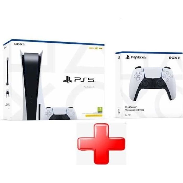 SONY Playstation 5 Edition Standard avec lecteur + 2 eme manette 