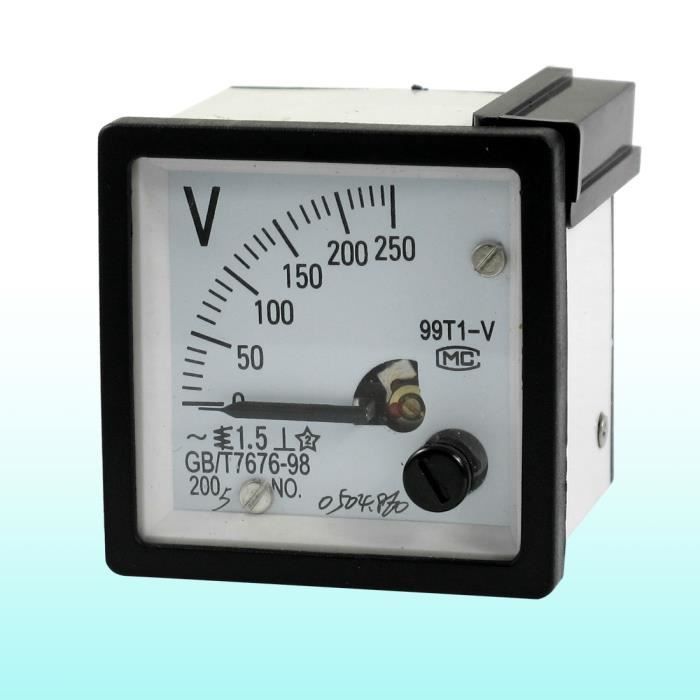 Panneau rond AC 0 3/ A analogique m/ètre de mesure de courant amp/èrem/ètre Gauge Noir