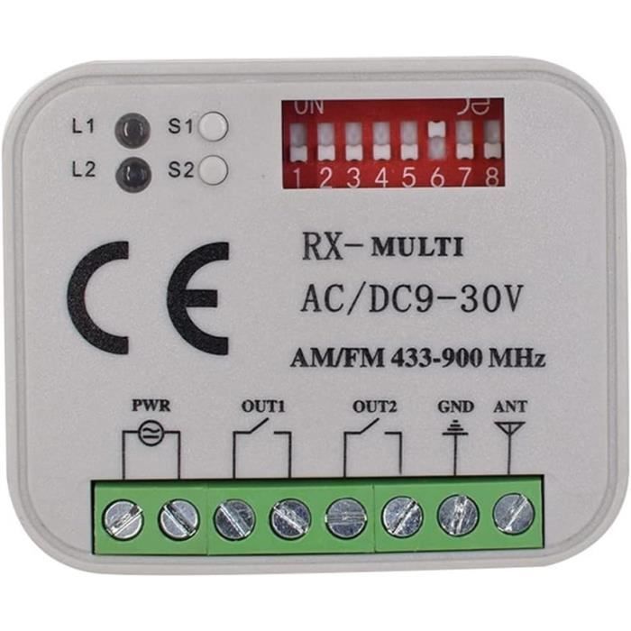 Récepteur De Télécommande De Porte De Garage Universel 433 Mhz 12 V 24 V~p142919529