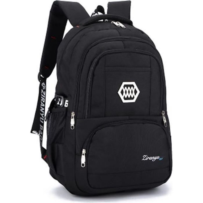 Kono Sac à Dos Scolaire Lycée Ado Étudiant Léger Pour Garçon Fille, Sac D' École Travail Voyage, Pour Collège Et Université, Ordinateur Portable 15,6 Pouces - 5