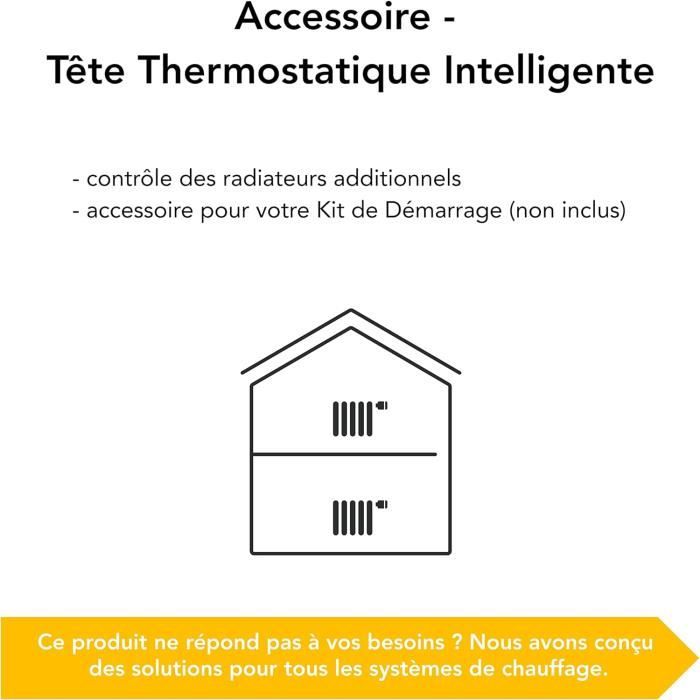 Pack De 3 Têtes Thermostatiques Connectées WiFi SALCAR - Compatible Alexa & Google - Programmable - Aucune Passerelle