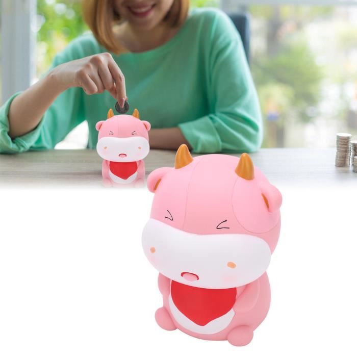 Tirelire Vache Mignonne En Vinyle WIYETY - Décoration Chambre Enfant Blanc