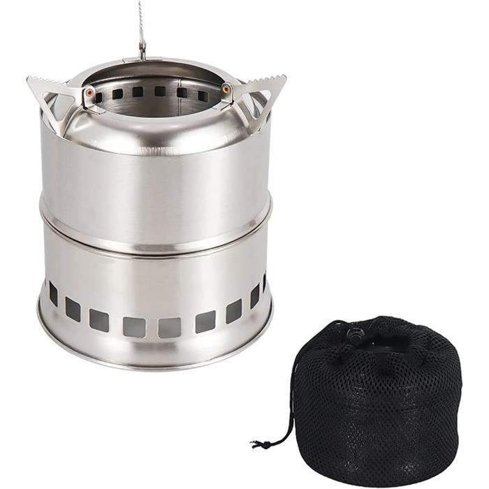 Poêle De Camping Portable à Bois Avec Cheminée 8,2 Pieds - En Acier Inoxydable - Style A