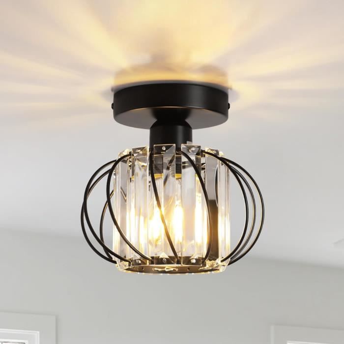 Bestier Moderne Chrome Cristal Plafonnier Éclairage Lustre Éclairage LED Plafonnier Lampe Pour