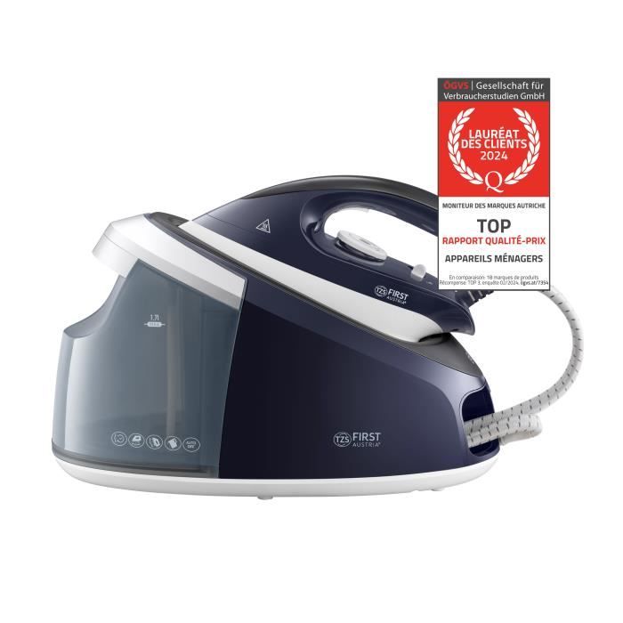 Station de repassage à vapeur - TZS FIRST AUSTRIA - Modèle TZS - 17L - 6 bars - Fonction vapeur verticale - Tzs First Austria