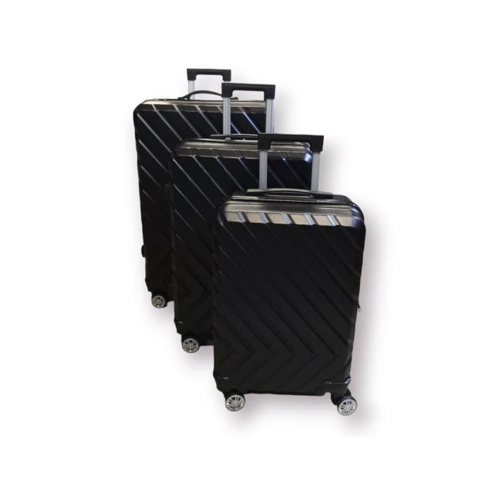 AREBOS Valise de Voyage, Set de 4 valises I Coque Rigide ABS I Trolley Set de valises I Poignée télescopique I Serrure à glissière Incluse, roulettes 360° I S M L XL | Argent