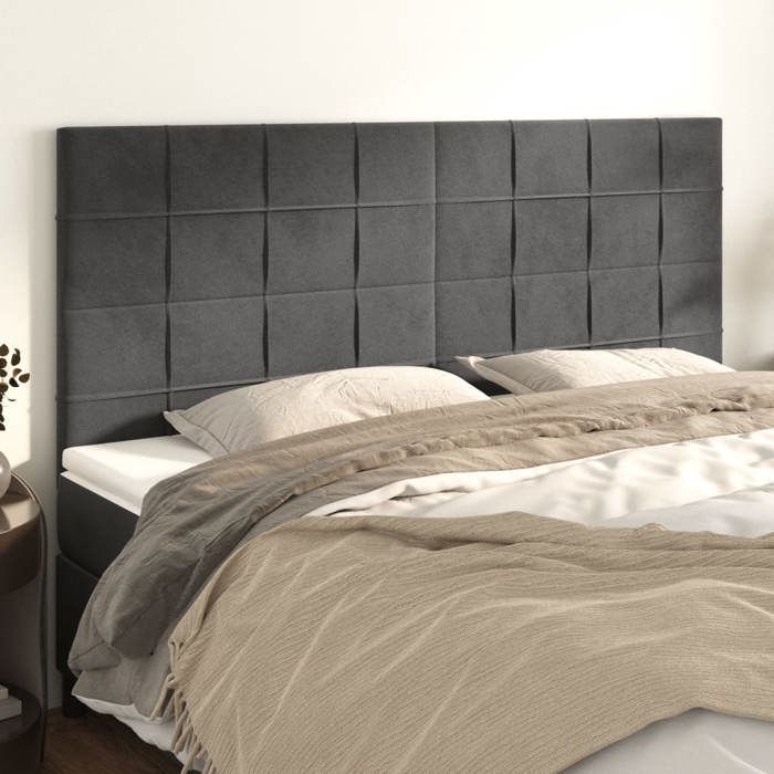 Tête de lit Bleu 80x5x78/88 cm Tissu