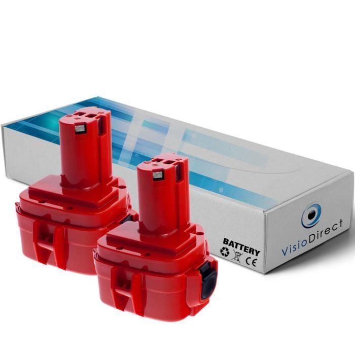 Lot de 2 batteries pour Makita 6311D perceuse sans fil 3000mAh 12V