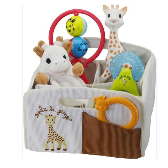 Sophie La Girafe - Corbeille De Naissance | Doudou, Lange, Jouet à Mâcher, Hochet | Cadeau Nouveau-né