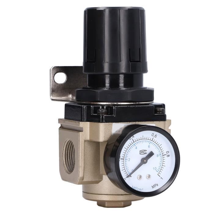 Régulateur Pression Air Pour Pistolet à Peinture - Manomètre 0-140 PSI - Filetage G1/4" - Acier Inox - Précision