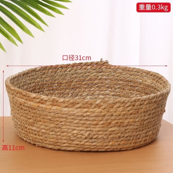 Panier Osier Blanc Dropfree 19x10cm - Décoration Mariage Et Jardin Avec Poignée