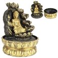 Cuque Décoration de fontaine Statue de Bouddha LED Innovante Ornement de Table de Fontaine de Cascade avec Pompe à Eau pour Décor-1
