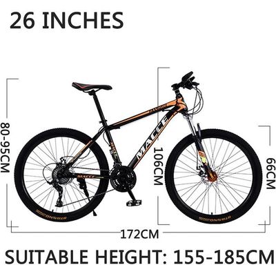 Vtt 26 Pouces Velo Montagne 30 Vitesses Adulte Jeune Cadre Acier Haute Teneur Carbone Fourche Avant Absorbant Chocs Do Cdiscount Sport