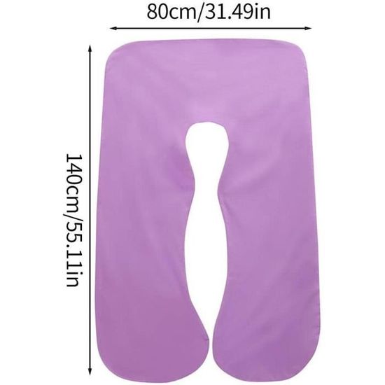 Amilian Housse De Rechange Coton Pour Coussin D'Allaitement 170 Cm - Coussin Positionnement Latéral Bébé