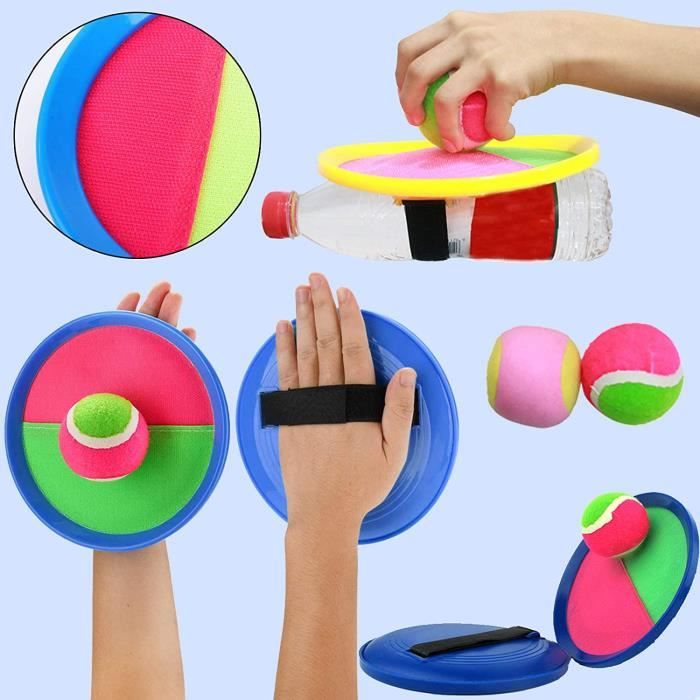 Raquettes Plage Jeu Catch Ball And Toss, Jeu De Balle Velcro Enfants Jeu De F 926417