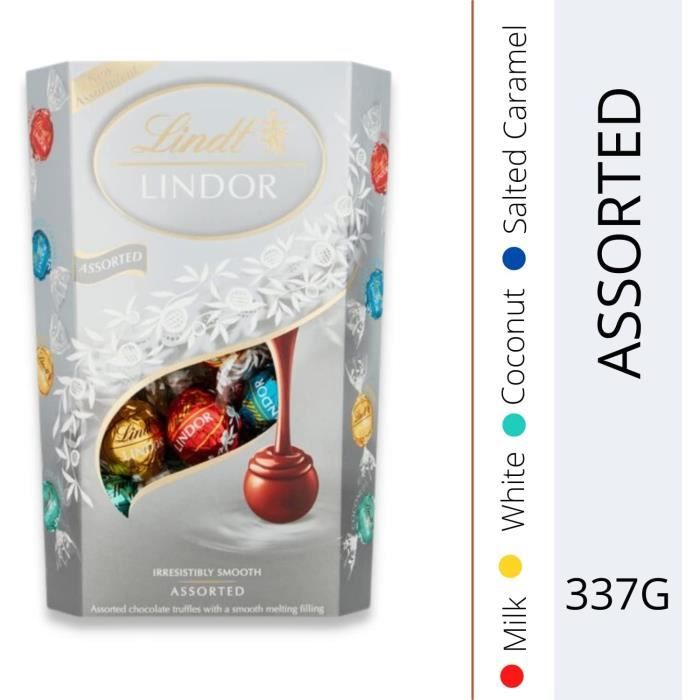 Lindor truffes et boîte en forme de père Noël, 240 g, chocolat au lait –  Lindt : Boite