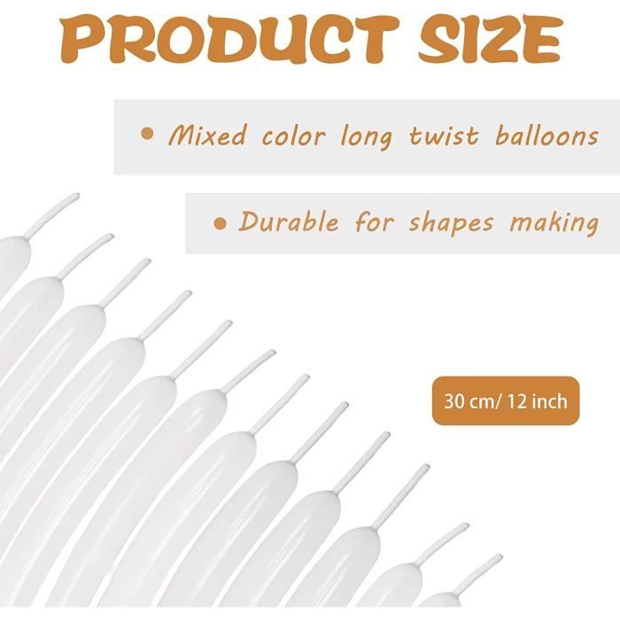 100 Ballons De Modelage Métalliques – Latex Naturel Multicolore Pour Sculpture – Fêtes, Anniversaires, Clowns