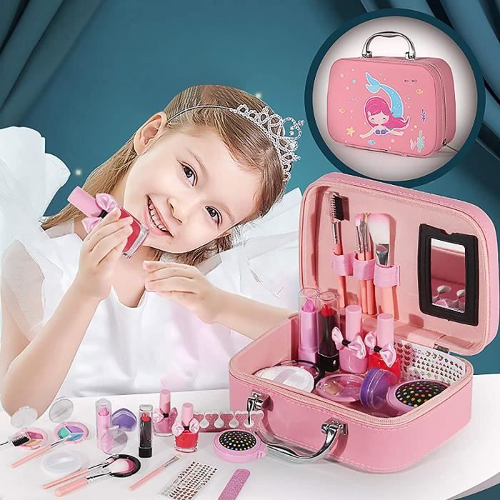 Maquillage Enfant Jouet Coffret Maquillage Enfant Fille Cadeau pour Princesse  Kit de Maquillage Lavables Trousse Maquillage Enfant - Cdiscount Jeux -  Jouets