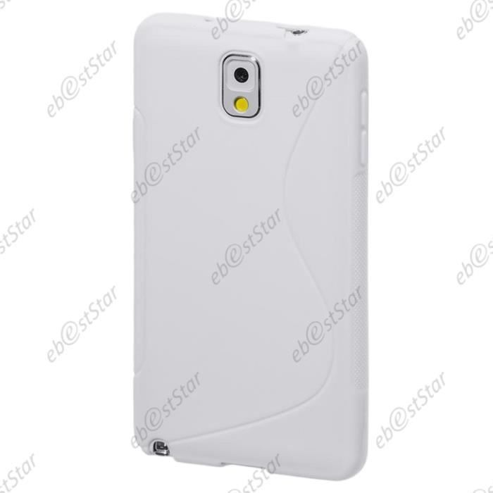 EbestStar pour Samsung Galaxy Note 3 GT N9000 N9002 N9005 Coque S line silicone Gel Stylet 3 Film Ecran Couleur Blanc Cdiscount Telephonie