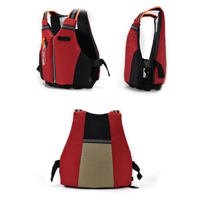 Gilet De Sauvetage Réglable Pour Paddle, Kayak Et Sports Nautiques - Avec Sifflet Et Bandes Réfléchissantes - Taille XL