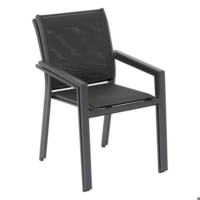 Chaise de jardin empilable AXANT Anthracite & Graphite - 48 x 63 x 94 Chaise de jardin empilable AXANT Anthracite & Graphite - 48 x 63 x 94