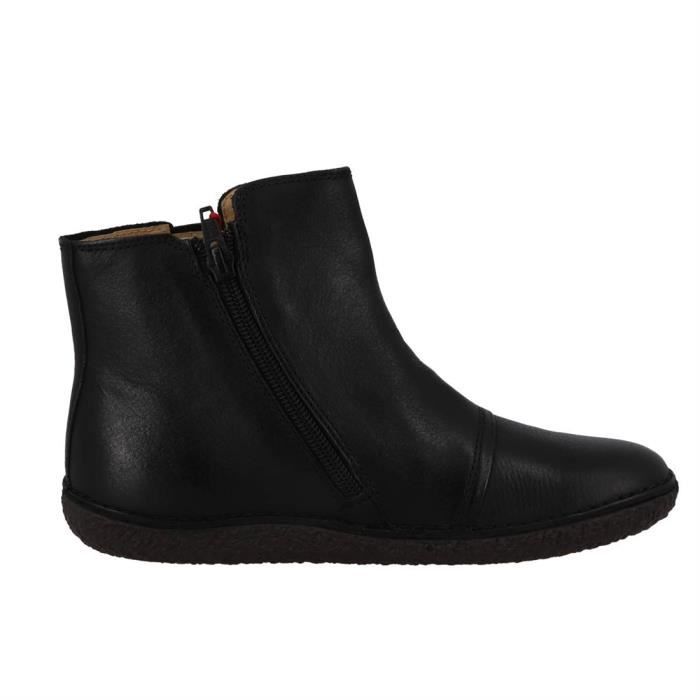 Kickers Boots Cuir Femme Noir Noir Cdiscount Chaussures