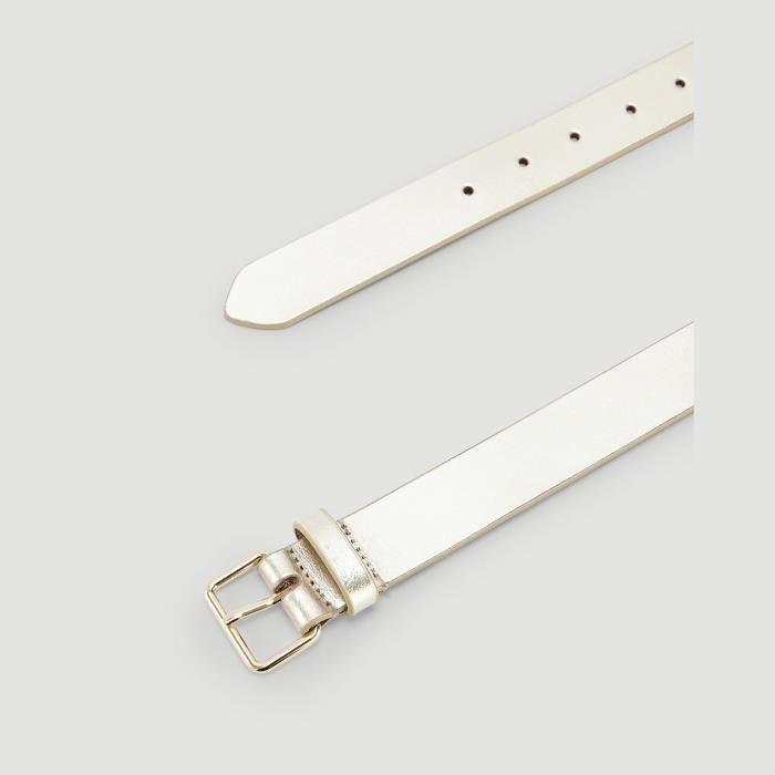 Ceinture en cuir MONOPRIX Femme DORE Blanc Cuir Cdiscount Pret a Porter