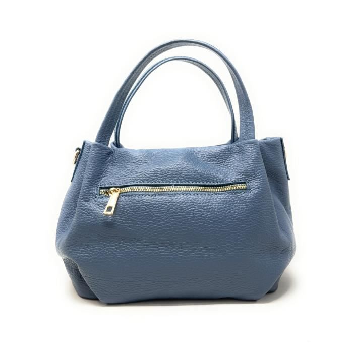 Sac à main en cuir grainé italien BUBBLE OH MY BAG Bleu