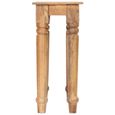 |7951Console extensible Classique - Table console Table d'appoint Armoire console Table de Salon 110 x 35 x 77 cm Bois de manguier-2