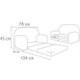 Canapé lit enfant - FORTISLINE - Etoile Verte - Tissu microfibre - Dimensions L: 78cm H: 45 cm P: 40cm-2