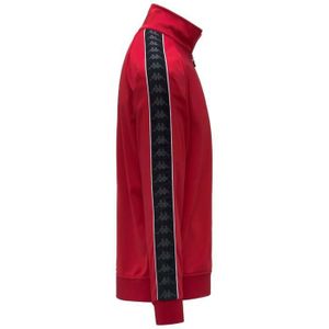 Veste Kappa Divieto – Capuche, Zip, Banda Sur Manches – Noir, Mixte, 60% Coton – Style Sport/Streetwear