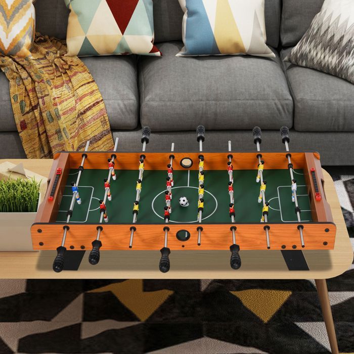 Table de Baby-foot Pliable 121 x 60,5 x 81 CM COSTWAY-22 Figurines, 2 Balles, 2 Marqueurs de Scores-2 à 4 Joueurs-8 Ans+-Noir - Jeux - Jouets