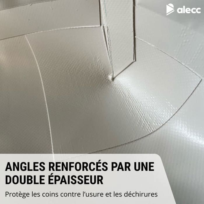 Bâche étanche Remorque Grise 230x130cm Bâche Remorque 230x130x10cm - PVC 640g/m², œillets Inox, Fabrication Française Bâche œillets Renforcés - Foto 5