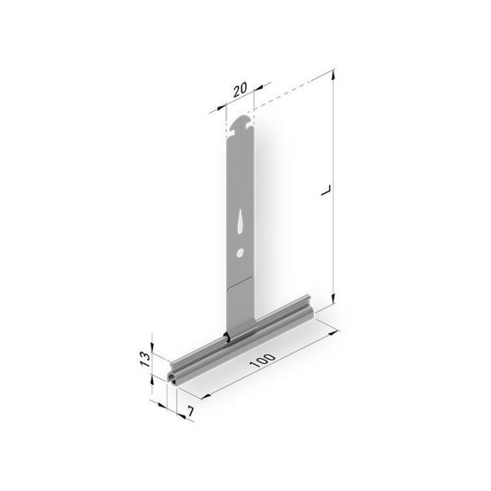Attache Tablier en T Souple - Lot de 20 - Gaine PVC Anti-Rayure - 130 ...