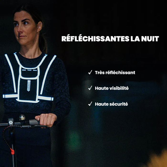 GILET DE SECURITE Taille M40 Film Vinyle Argenté Réfléchissant à Haute Visibilité, 1 Mètre