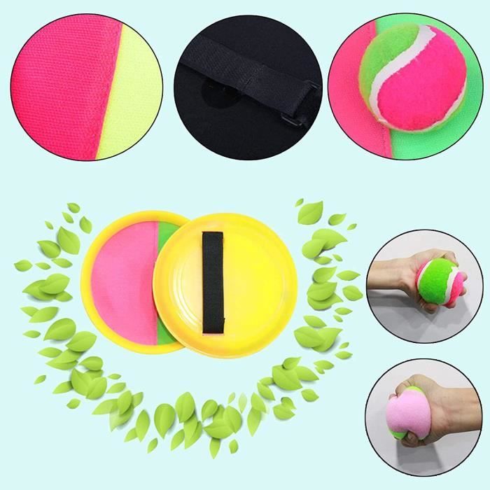 Jouets De Plage Balles Avec Rubans - Jeu De Lancer Et Attrape, Couleurs Arc-en-ciel